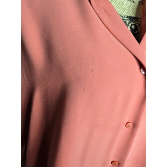 Rachel Zoe Orange Boxy Loose Button Down Shirt - Picture 2 of 11
